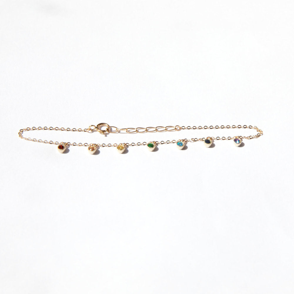 9ct Gold rainbow bracelet - seol-gold