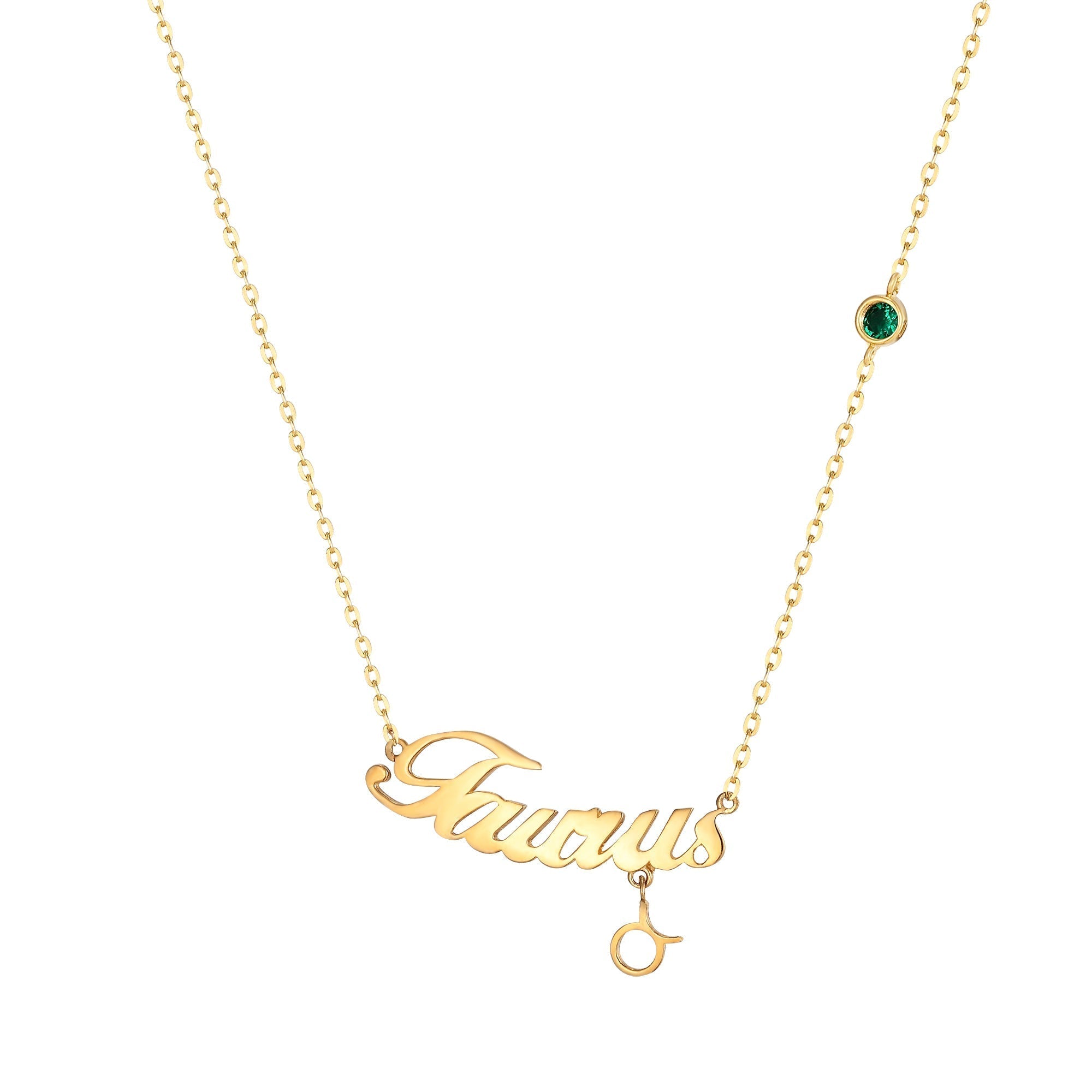 18ct Gold Plated Birthstone Star Sign Necklace