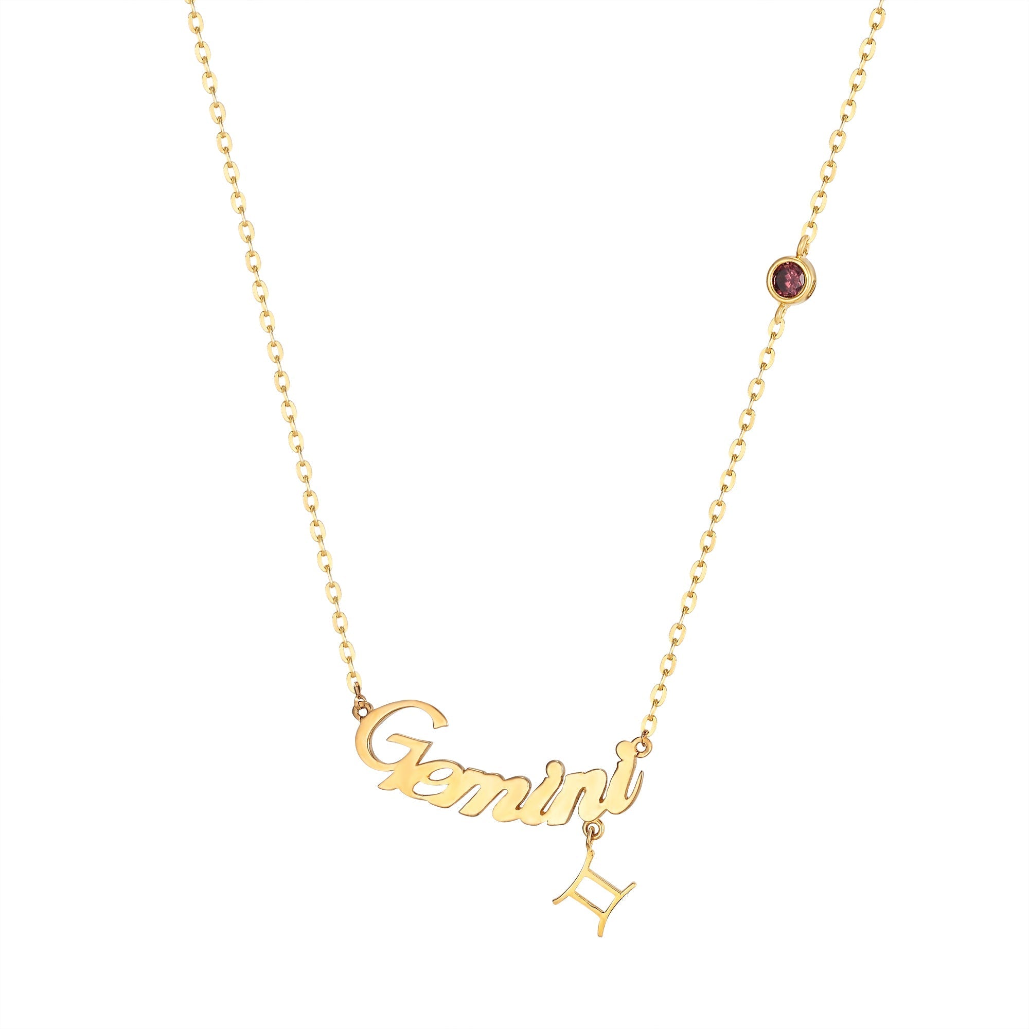 9ct gold Gemini star sign necklace - seolgold