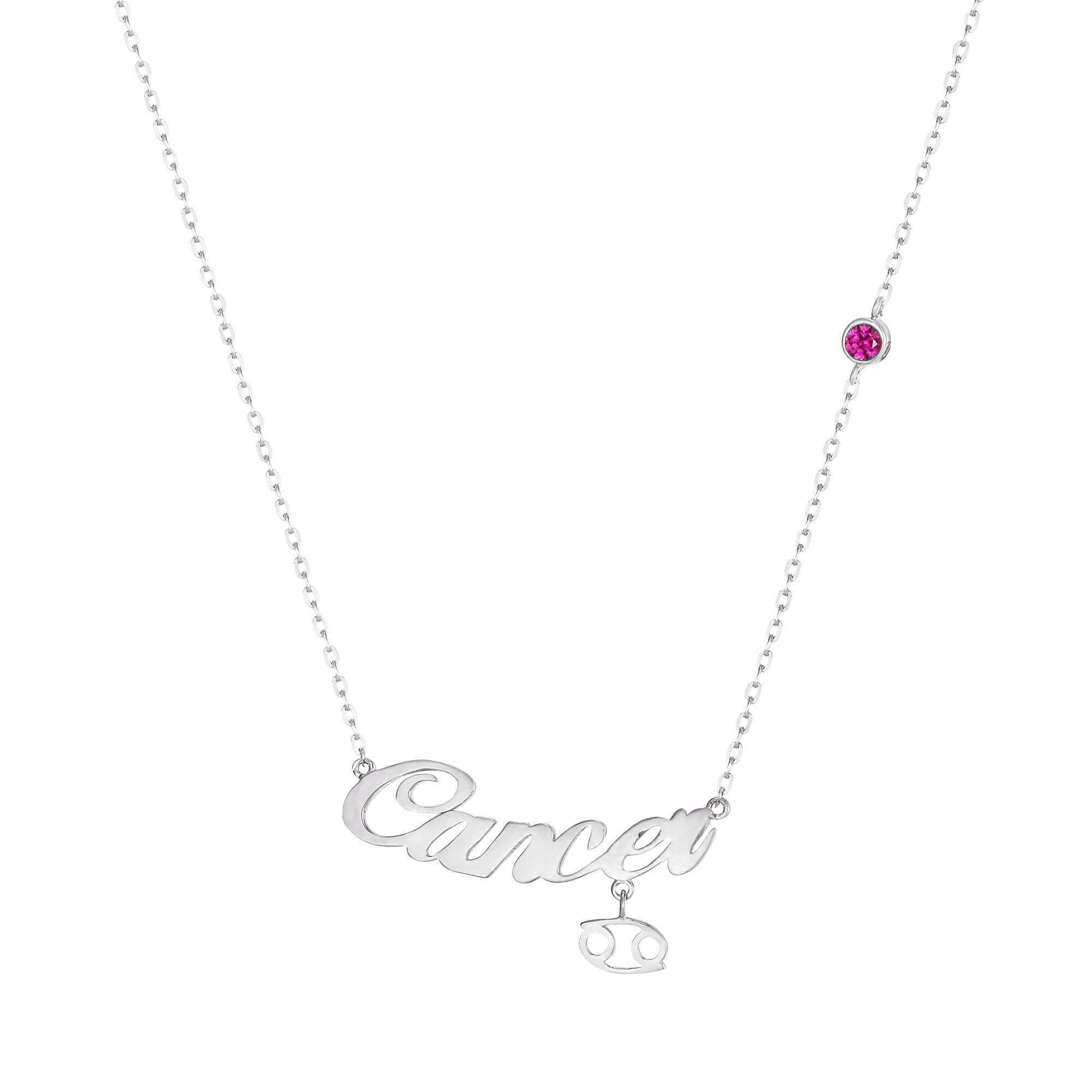 silver Cancer necklace - seolgold