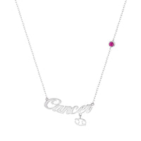 silver Cancer necklace - seolgold