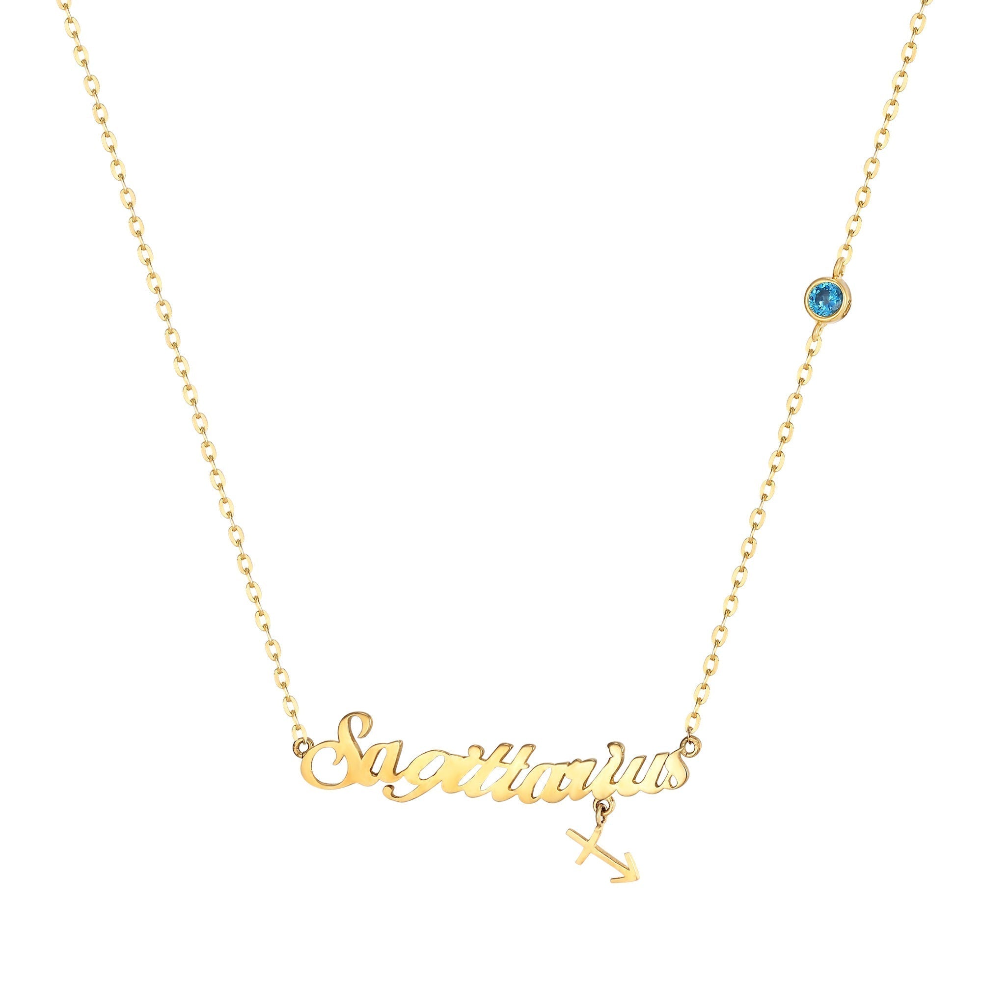 9ct gold Sagittarius star sign necklace - seolgold