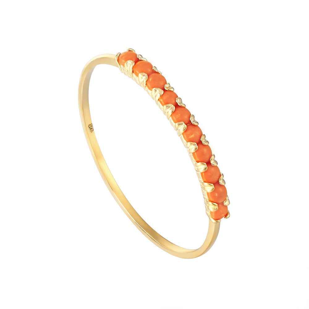 9ct gold Coral ring - seolgold
