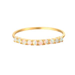 9ct Solid Gold Opal Half-Eternity Ring