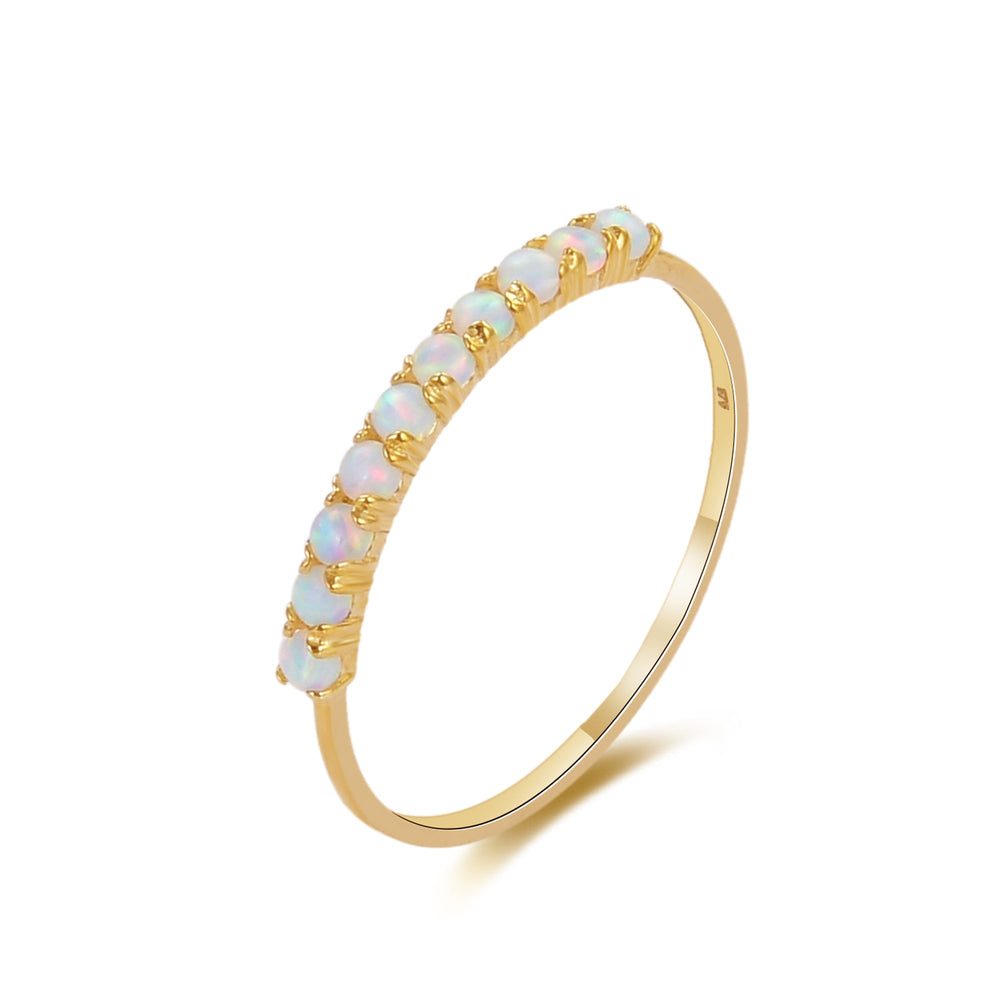 gold opal ring - seolgold