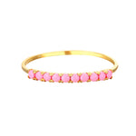 9ct Solid Gold Pink Half-Eternity Ring