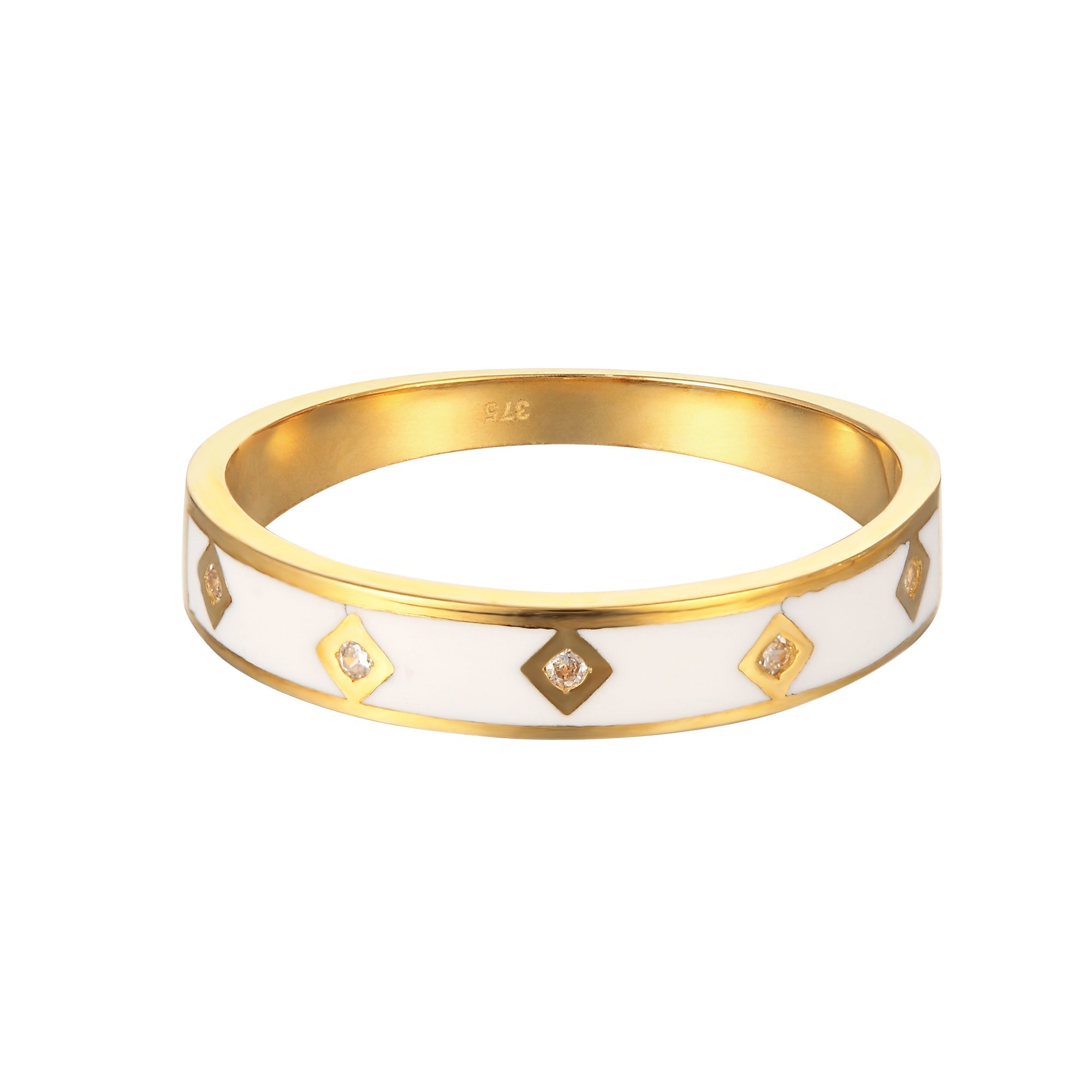 9ct gold enamel ring - seolgold