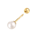 pearl - barbell earring - seolgold