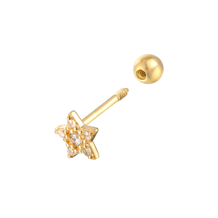9ct gold - cartilage earring - seolgold