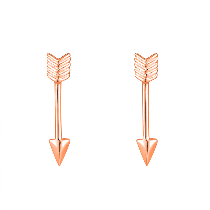 rose gold arrow earrings - seolgold