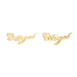 9ct Solid Gold Angel Stud Earrings