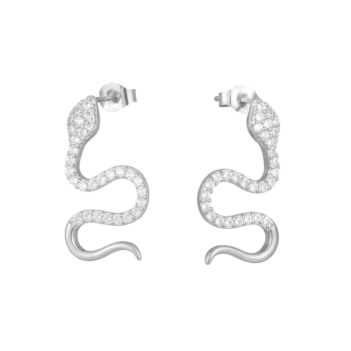 Sterling Silver - snake earrings - seol-gold