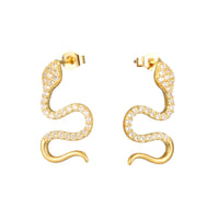 9ct Gold snake earrings - seol-gold