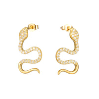9ct Gold snake earrings - seol-gold