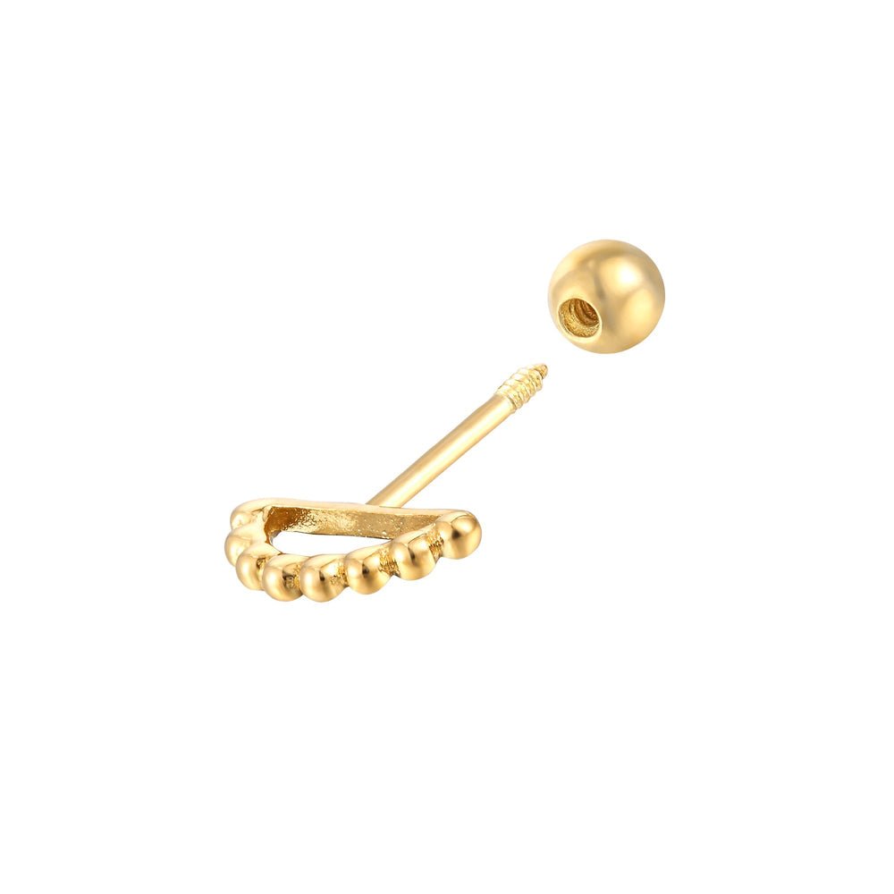 gold stud earring - seol-gold