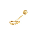 gold stud earring - seol-gold
