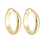 9ct Solid Gold Chunky Creole Hoops