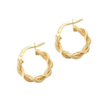 9ct Solid Gold Rope Creoles