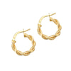 9ct Solid Gold Rope Creoles - seol-gold