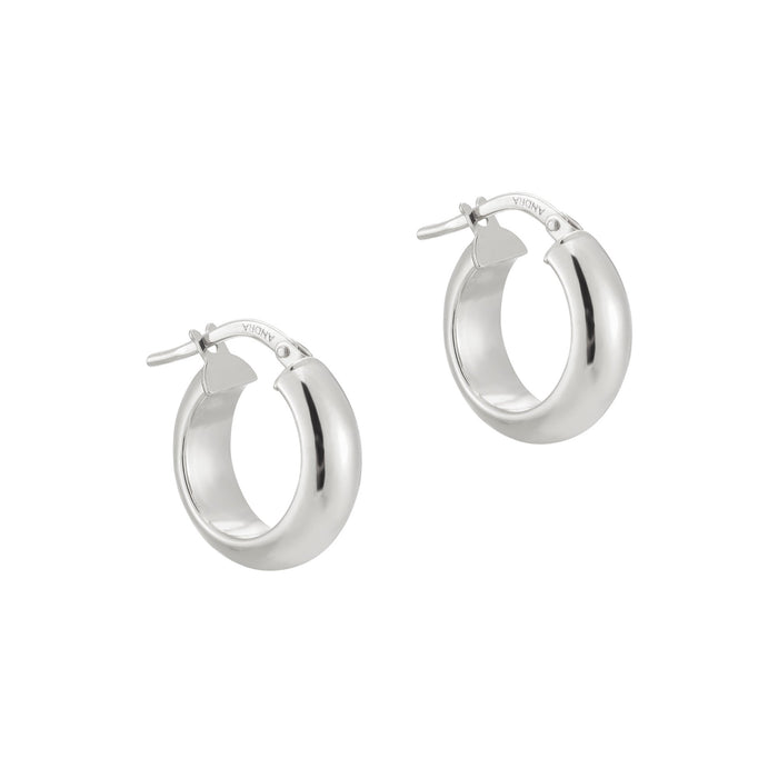 Seol Gold- Sterling Silver Thick Curved Creole Hoops