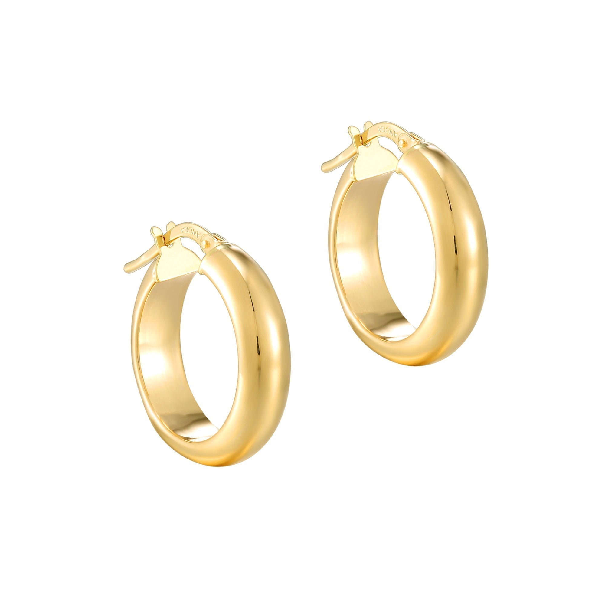 9ct gold big hoops - seolgold
