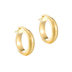 18ct Gold Vermeil Thick Curved Creole Hoops