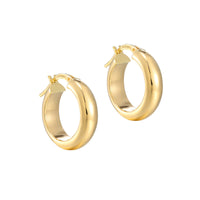 Seol Gold- Thick Curved Creole Hoops
