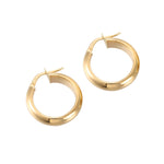 Thick Curved Creole Hoops - seol-gold