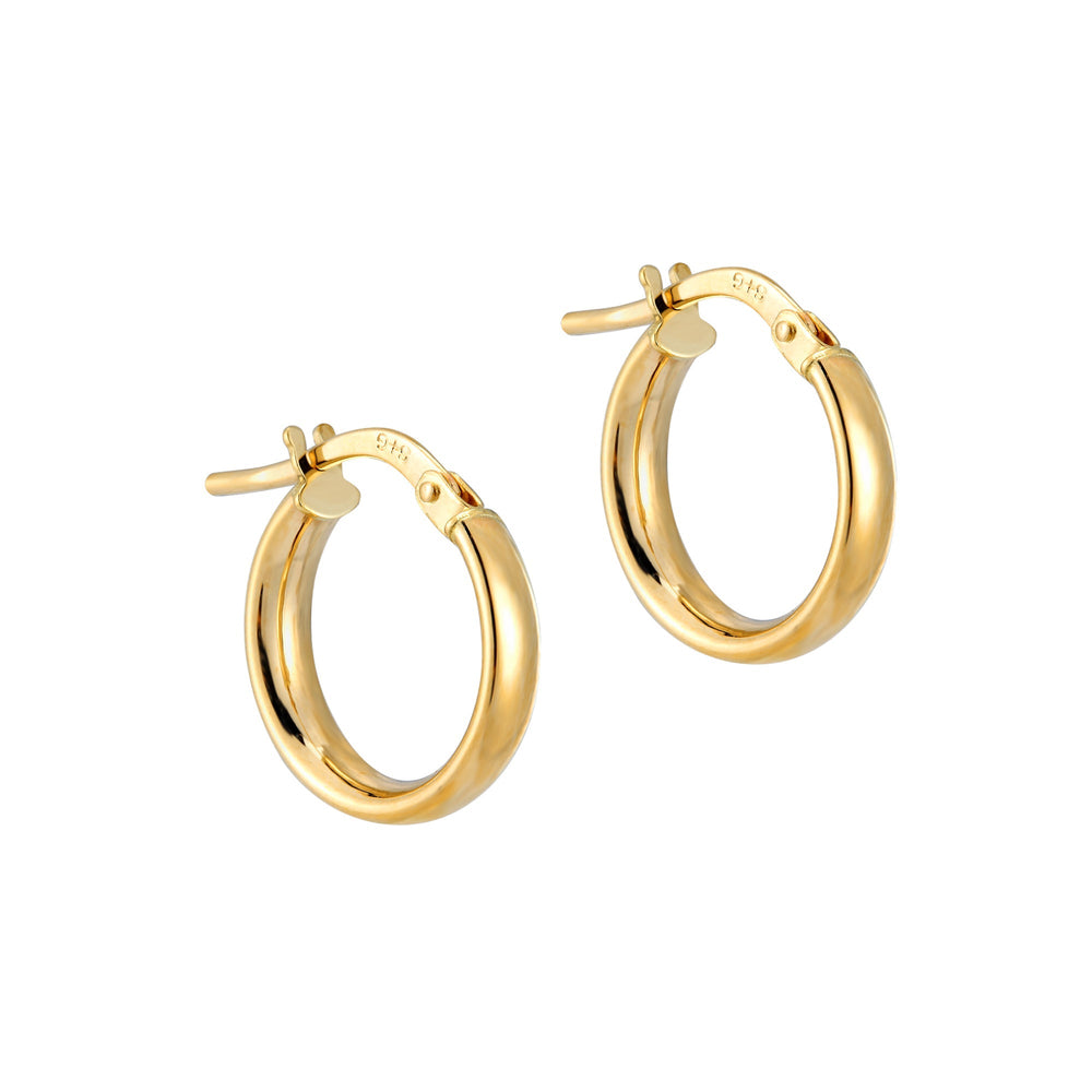 9ct Solid Gold Curved Creoles