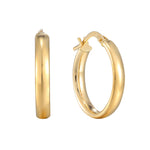 9ct Solid Gold Large Hoops - seolgold