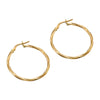 9ct Solid Gold Large Twisted Creole Hoops - seolgold