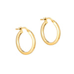 9ct Solid Gold Flat Edge Creoles