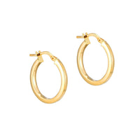 9ct Solid Gold Flat Creoles - seol-gold
