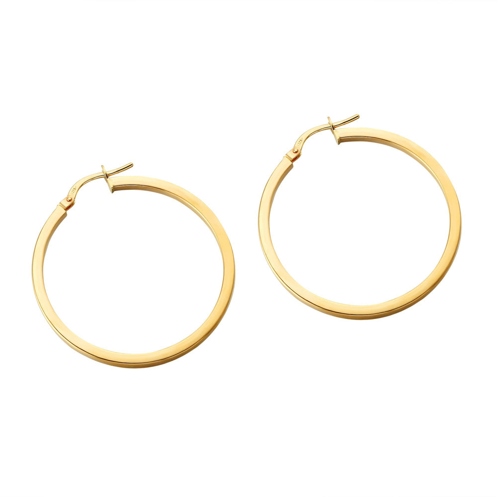9ct Solid Gold Large Creole Hoops