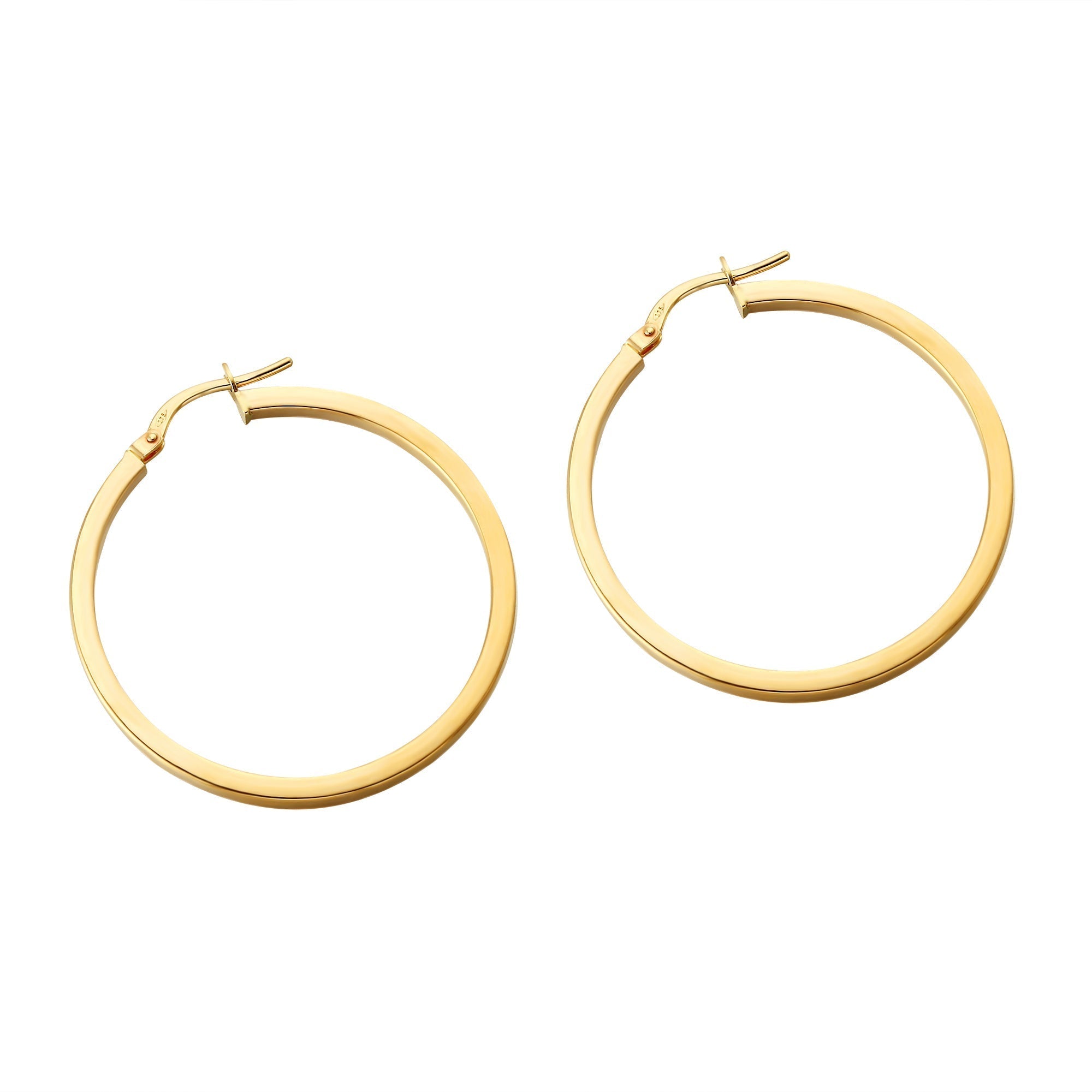 9ct Gold large thin creoles - seol-gold