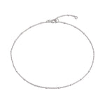 Sterling Silver Saturno Bead Chain Anklet