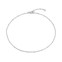 Silver - Saturno Chain Anklet - seol-gold