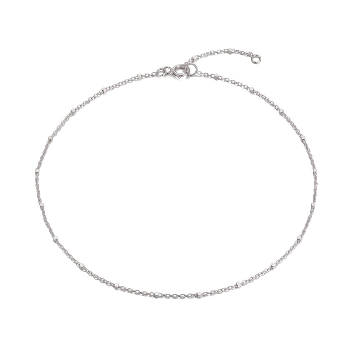 Silver - Saturno Chain Anklet - seol-gold