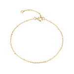9ct Solid Gold Saturno Bead Chain Bracelet