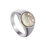 silver mother of pearl ring - seolgold
