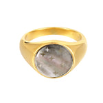 18ct Gold Vermeil Mother of Pearl Signet Ring