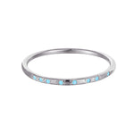 Sterling Silver Turquoise Studded Eternity Ring