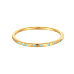 18ct Gold Vermeil Turquoise Studded Eternity Ring