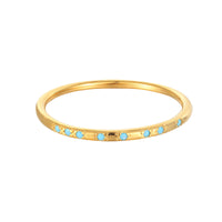 gold turquoise ring - seolgold