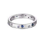 Sterling Silver CZ Blue Eternity Ring
