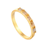 18ct Gold Vermeil Baguette Labradorite Ring