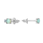 silver moonstone earrings - seolgold