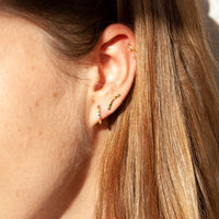 rainbow stud earrings - seol-gold
