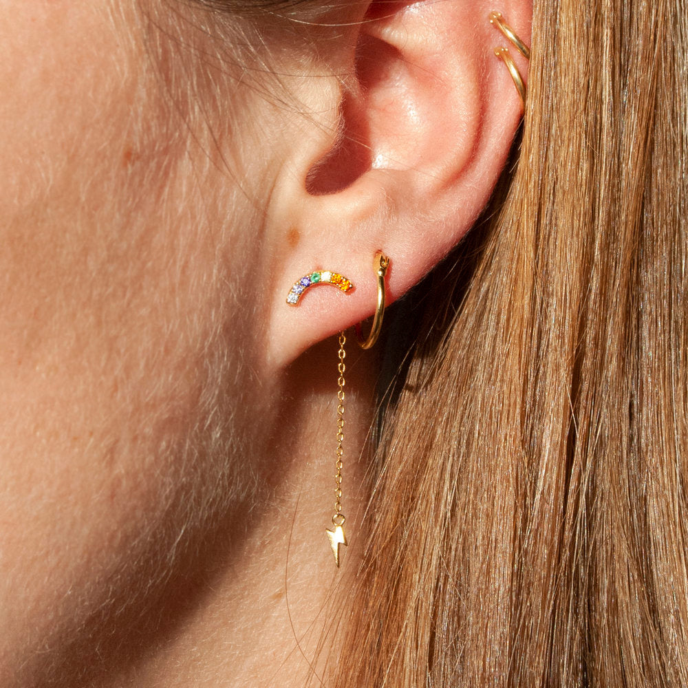 gold Stud Earrings - seol-gold