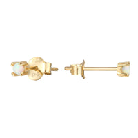 18ct Gold Vermeil opal stud earrings - seol-gold